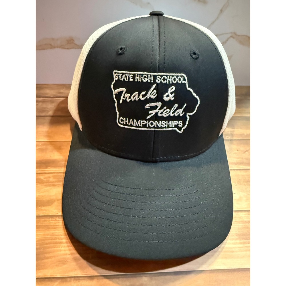 Richardson 114 Iowa State High School Track & Field Trucker Hat Black White